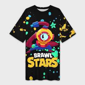 Платье-футболка 3D с принтом Otis Brawl Stars в Тюмени,  |  | brawl stars | faraotis | otis | otis brawl stars | бравл старс | отис | отис бравл старс | фараотис