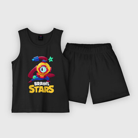 Детская пижама с шортами хлопок с принтом Brawl Stars Otis Отис в Тюмени,  |  | brawl stars | faraotis | otis | otis brawl stars | бравл старс | отис | отис бравл старс | фараотис