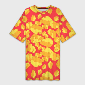 Платье-футболка 3D с принтом Сырная буря в Тюмени,  |  | еда | желтый | красный | куски сыра | кусок сыра | сыр | сырная буря | сырок