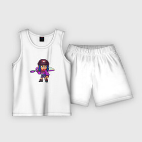 Детская пижама с шортами хлопок с принтом Bibi  Brawl Stars в Тюмени,  |  | bibi | brawl stars | game | биби | бравел старс | игры | персонажи