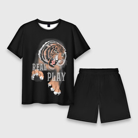 Мужской костюм с шортами 3D с принтом Тигр  Play в Тюмени,  |  | дикие звери | звери | крупные кошки | тигр | тигренок