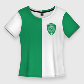 Женская футболка 3D Slim с принтом ФК Ахмат бело зеленая форма в Тюмени,  |  | 1958 | ахмат | ахмат сила | грозный | сила | фк ахмат | форма | футбол | чечня