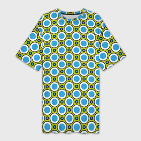 Платье-футболка 3D с принтом Шарики и кружочки в Тюмени,  |  | абстрактные | геометрия | классика | классические | нейтральные | спокойные | узор | узоры