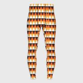 Мужские тайтсы 3D с принтом Треугольники на оранжевом фоне в Тюмени,  |  | абстрактные | классика | классические | нейтральные | спокойные | узор | узоры