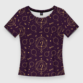 Женская футболка 3D Slim с принтом Эзотерическая символика  знаки алхимии в Тюмени,  |  | greensoul | алхимия | венера | знаки | магия | марс | символы | эзотерика | эзотерические символы | эзотерический