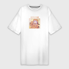 Платье-футболка хлопок с принтом Аврора пытается уснуть в Тюмени,  |  | anime | aurora suya rhys kaymin | maoujou de oyasumi | аврора суя рис каймин | аниме | анимэ | сон в замке демона