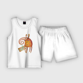 Детская пижама с шортами хлопок с принтом Муравьед с подарком в Тюмени,  |  | день рождения | муравей | муравьед | подарок | праздник