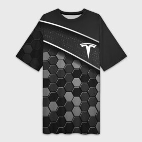 Платье-футболка 3D с принтом TESLA  ТЕХНОЛОГИЧЕСКАЯ БРОНЯ в Тюмени,  |  | brand | car | elon mask | logo | model 3 | model s | model x | model y | tesla | tesla motors | tesla roadster | tesla s | авто | бренд | илон | илон маск | лого | маск | машина | родстер | тесла | тесла х | тесло | тэсла | электрокар | элон