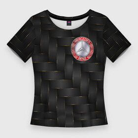 Женская футболка 3D Slim с принтом Мерседес Элита в Тюмени,  |  | абстракция | автомобильные | машины | мерседес | полосы