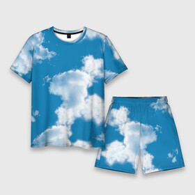 Мужской костюм с шортами 3D с принтом Небо в облаках в Тюмени,  |  | небо | облака | природа | тучи | фото