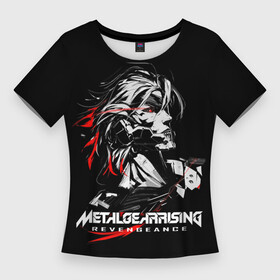 Женская футболка 3D Slim с принтом Metal Gear Rising  game hero в Тюмени,  |  | metal gear | metal gear rising | mgr | mgr revengeance | revengeance | мгр | метал гир райзинг | метал гир райзинг ревендженс | метал гир ризинг