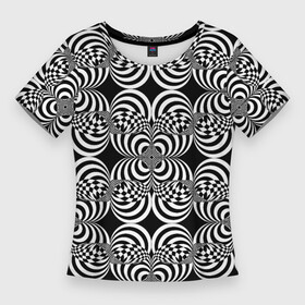 Женская футболка 3D Slim с принтом Фракталы  оптическая иллюзия в Тюмени,  |  | 3d | 3д | геометрия | гипно | оптическая иллюзия | паттерн | текстура | фракталы