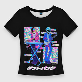 Женская футболка 3D Slim с принтом Daft punk ufo в Тюмени,  |  | duft pank | duft punk | дафт панк | дуфт панк | нло