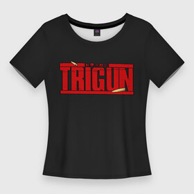 Женская футболка 3D Slim с принтом Триган гуманоидный тайфун в Тюмени,  |  | trigun | vash the stampede | вэш ураган | гуманоидный тайфун | трига
