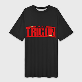 Платье-футболка 3D с принтом Триган гуманоидный тайфун в Тюмени,  |  | trigun | vash the stampede | вэш ураган | гуманоидный тайфун | трига
