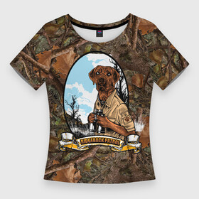 Женская футболка 3D Slim с принтом Собачий патруль: охотник в Тюмени,  |  | охотник | охотничья собака | пес | собака | собачий патруль