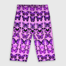Велосипедки 3D с принтом Purple butterflies в Тюмени,  |  | Тематика изображения на принте: background | beautiful | colorful | insect | pattern | wings | бабочки | красивый | красочные | крылья | насекомое | узор | фиолетовый | фон