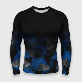 Мужской рашгард 3D с принтом Черно синий геометрический в Тюмени,  |  | abstract | black | black and blue | blue | geometric | gradient | gray | ombre | polygonal | triangles | абстрактный | геометрический | градиент | омбре | полигональный | серый | синий | треугольники | черно синий | черный | черный и синий