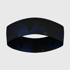 Повязка на голову 3D с принтом Черно синий геометрический в Тюмени,  |  | abstract | black | black and blue | blue | geometric | gradient | gray | ombre | polygonal | triangles | абстрактный | геометрический | градиент | омбре | полигональный | серый | синий | треугольники | черно синий | черный | черный и синий