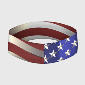 Повязка на голову 3D с принтом Американский флаг: блестящие звезды и полоски в Тюмени,  |  | Тематика изображения на принте: америка | блестящий | звезды | красный | перламутровый | полоска | синий | сша | флаг