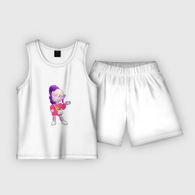 Детская пижама с шортами хлопок с принтом Бравлер Эмз на стиле Бренды Бравл Старс в Тюмени,  |  | Тематика изображения на принте: brawl stars | бравл старс | бравлер | бренды | мода | стиль | эмз