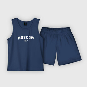 Детская пижама с шортами хлопок с принтом MOSCOW 1147 в Тюмени,  |  | 1147 | city | moscow | rus | russia | город | москва | россия | рус | столица