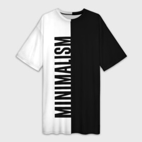Платье-футболка 3D с принтом MINIMALISM  BLACK AND WHITE в Тюмени,  |  | Тематика изображения на принте: and | black | minimalism | white | белое | белый | минимализм | цвет | цвета | черное | черный