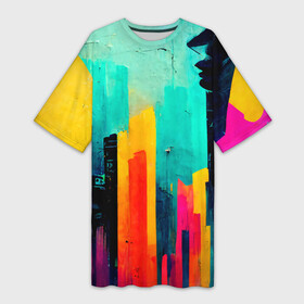 Платье-футболка 3D с принтом Уличный гранж стиль в Тюмени,  |  | Тематика изображения на принте: abstraction | art | graffiti | grunge | lines | multicoloured | paint | splashes | street | strokes | style | young | абстракция | брызги | гранж | граффити | искусство | краска | линии | молодежный | полосы | потертый | разноцветный | стиль | уличный
