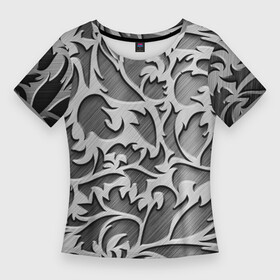 Женская футболка 3D Slim с принтом Растительный орнамент  резьба по дереву в Тюмени,  |  | carving | ornament | pattern | texture | wood | дерево | орнамент | резьба | текстура | узор