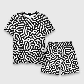 Мужской костюм с шортами 3D с принтом Лабиринт  паттерн в Тюмени,  |  | abstraction | fashion | maze | minimalism | pattern | абстракция | лабиринт | минимализм | мода | паттерн