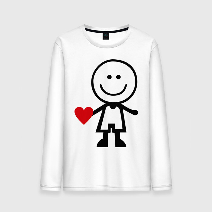 Мужской лонгслив хлопок Люблю ее (парная) фото