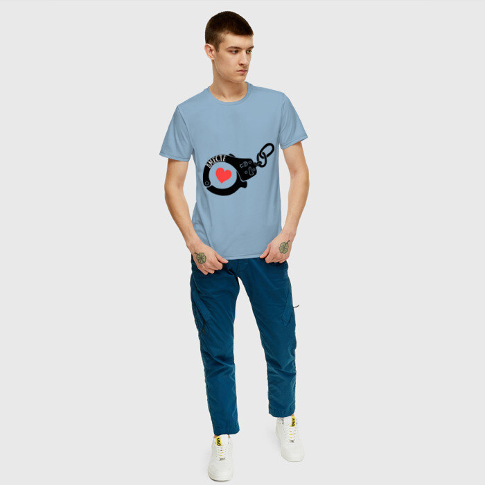 Мужская футболка хлопок Наручники любви фото