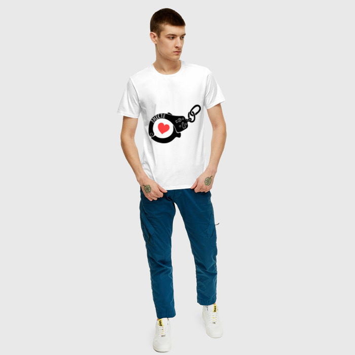 Мужская футболка хлопок Наручники любви фото