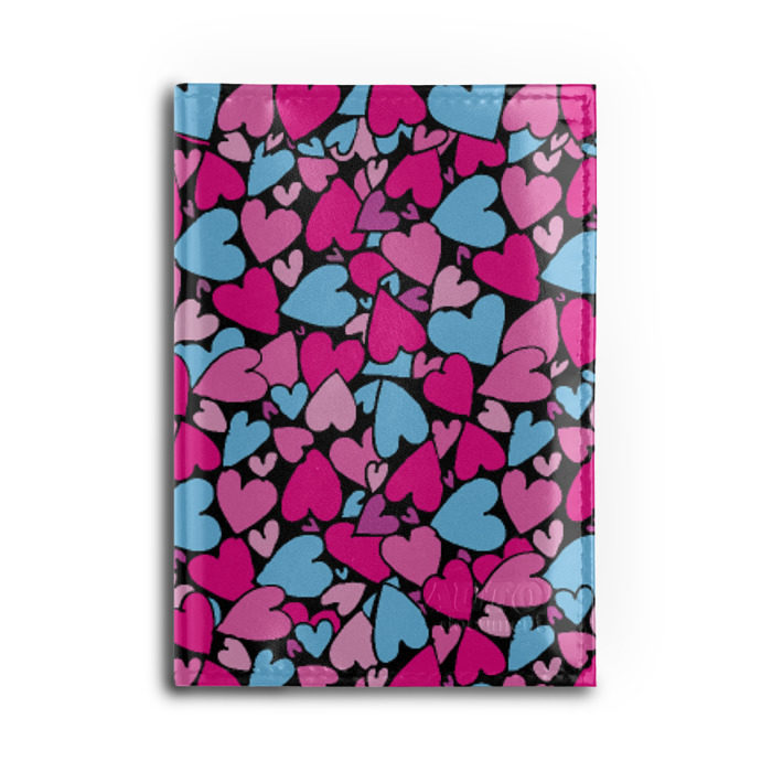 Обложка для автодокументов Сердца фото