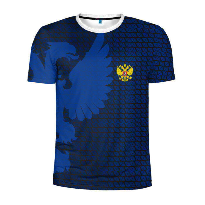 Мужская футболка 3D спортивная RUSSIA SPORT фото