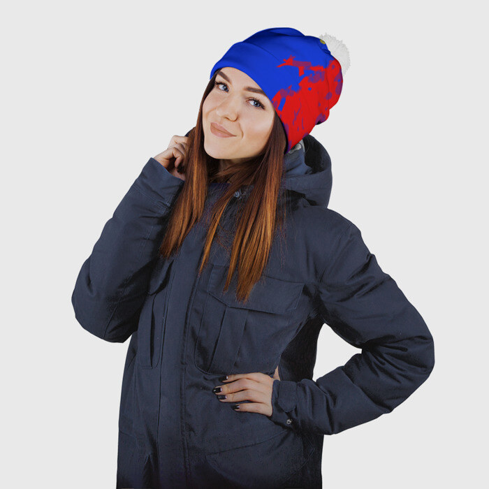 Шапка 3D c помпоном RUSSIA SPORT фото