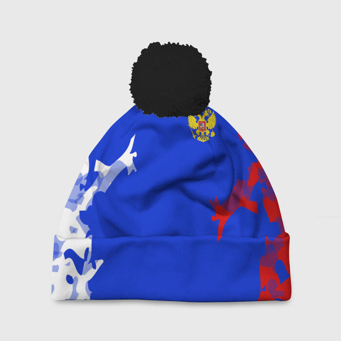 Шапка 3D c помпоном RUSSIA SPORT фото