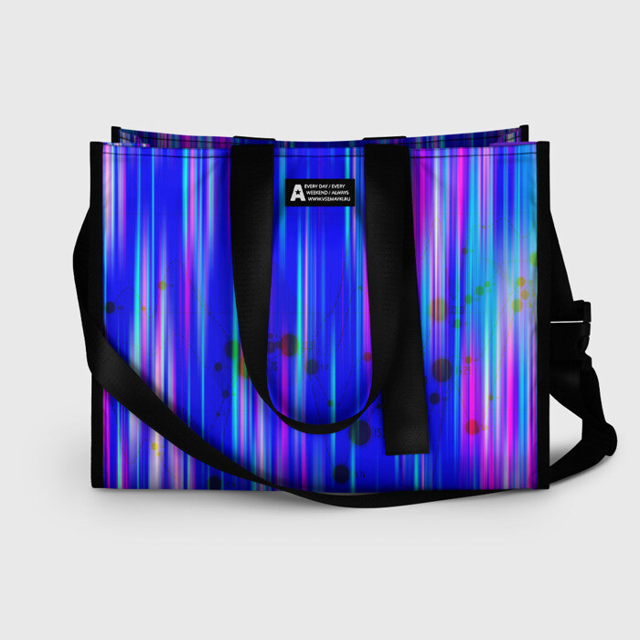 Сумка-шоппер 3D neon strokes фото