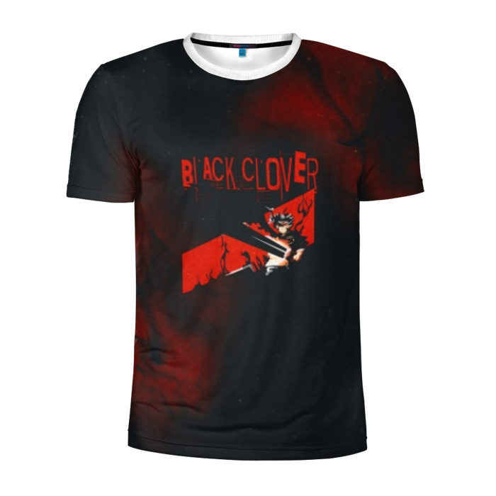 Мужская футболка 3D спортивная Чёрный клевер фото