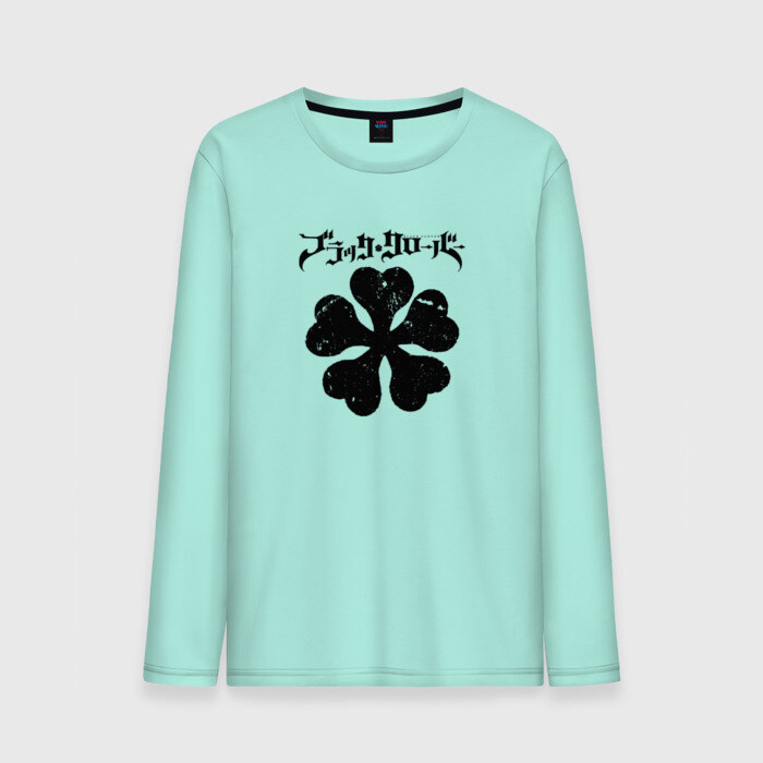 Мужской лонгслив хлопок Чёрный клевер фото