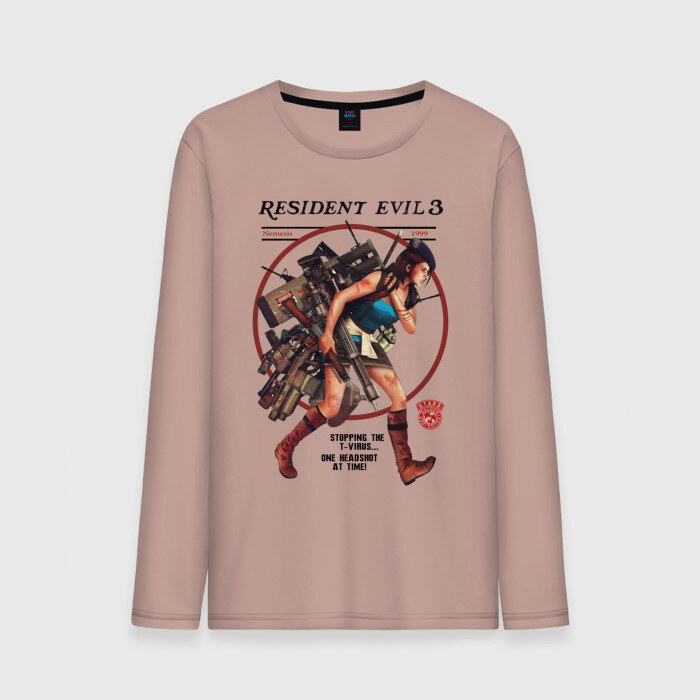 Мужской лонгслив хлопок Jill Valentine фото