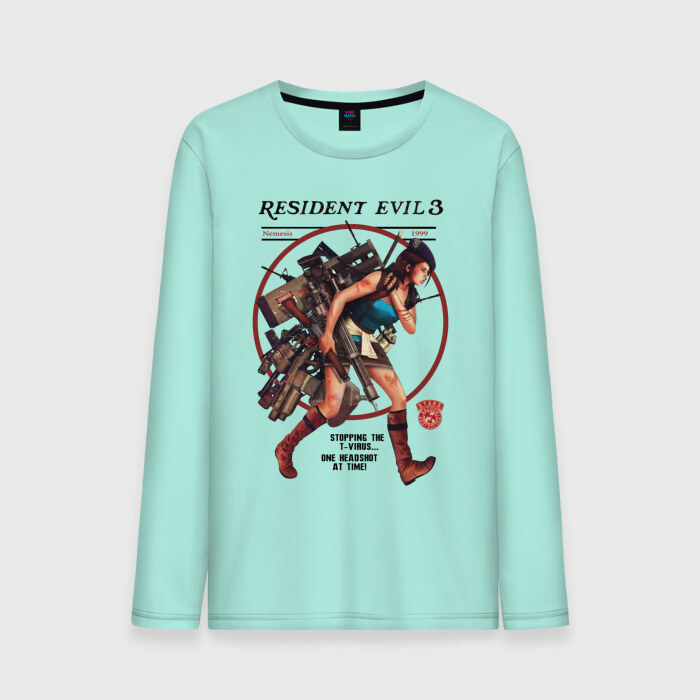 Мужской лонгслив хлопок Jill Valentine фото