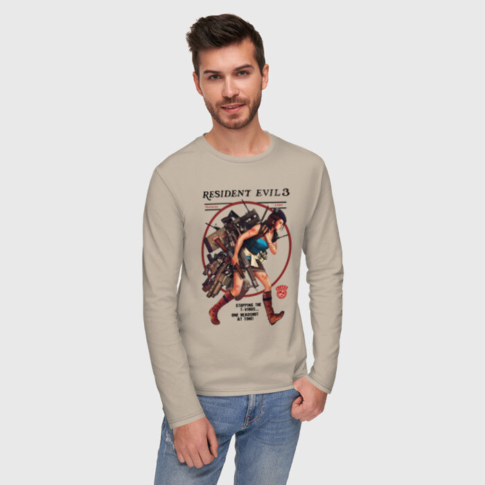 Мужской лонгслив хлопок Jill Valentine фото