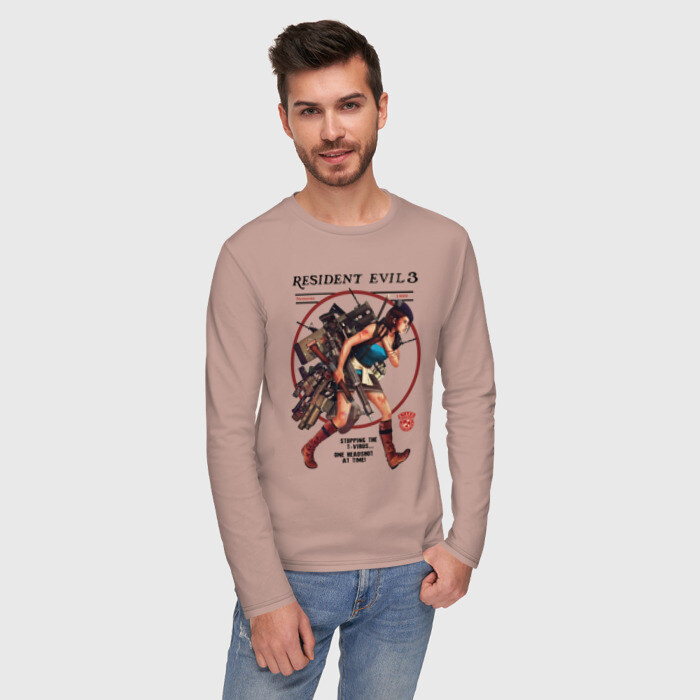 Мужской лонгслив хлопок Jill Valentine фото