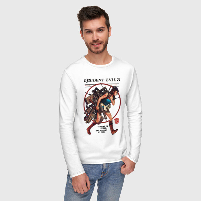 Мужской лонгслив хлопок Jill Valentine фото