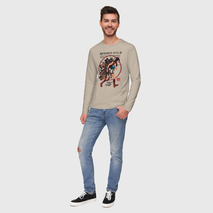 Мужской лонгслив хлопок Jill Valentine фото