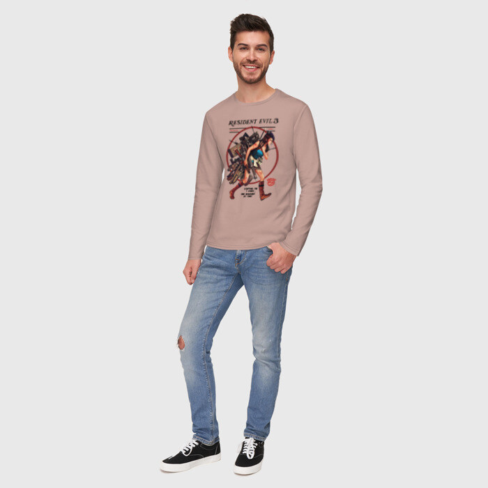 Мужской лонгслив хлопок Jill Valentine фото