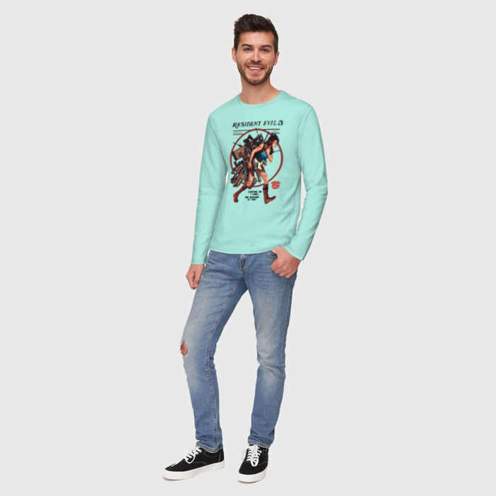 Мужской лонгслив хлопок Jill Valentine фото