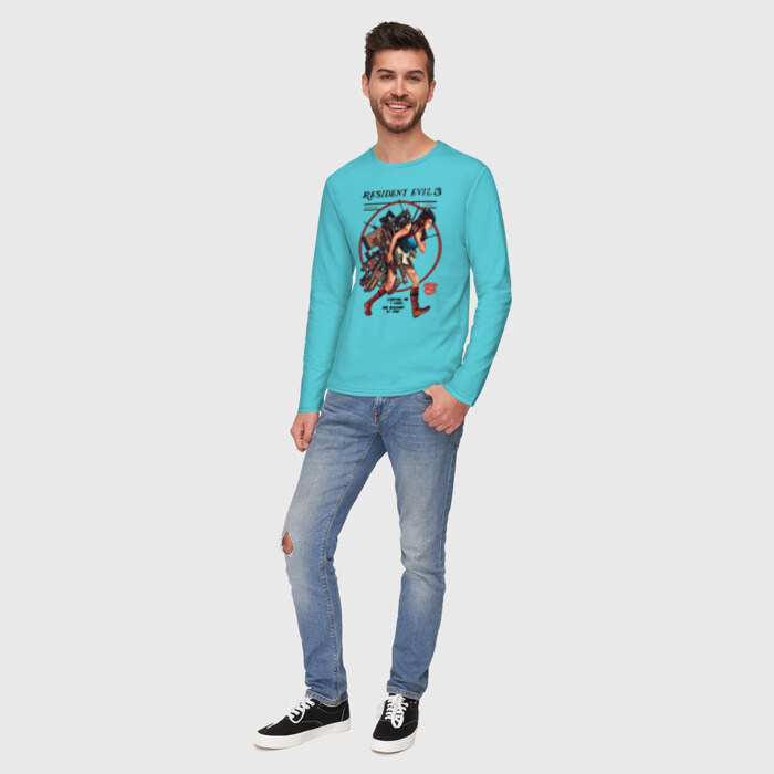 Мужской лонгслив хлопок Jill Valentine фото