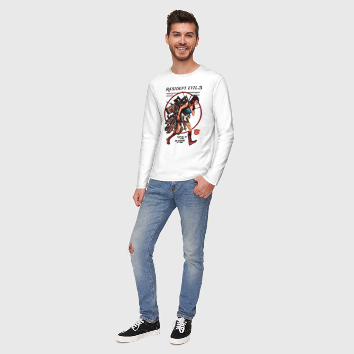 Мужской лонгслив хлопок Jill Valentine фото